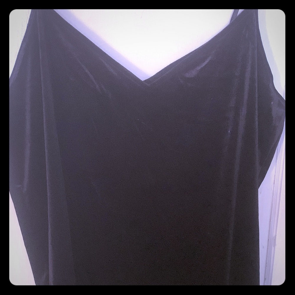 Black velvet tank.